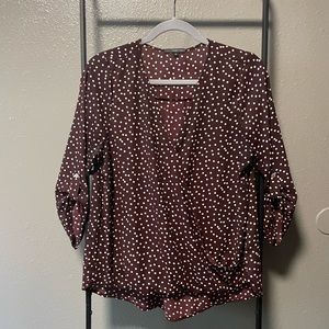 West Kei shirt: maroon/brown, medium